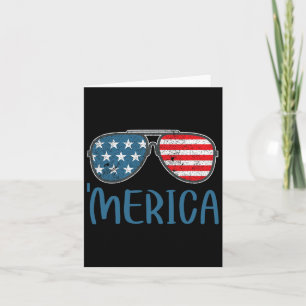 Carte Merica 4 juillet Amérique Sungles rétro Amérique