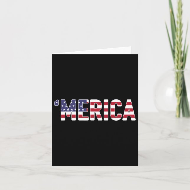 Carte Merica - Drapeau patriotique États-Unis Amérique (Devant)
