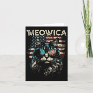 Carte Merica Patriotique Maine Coon Chat