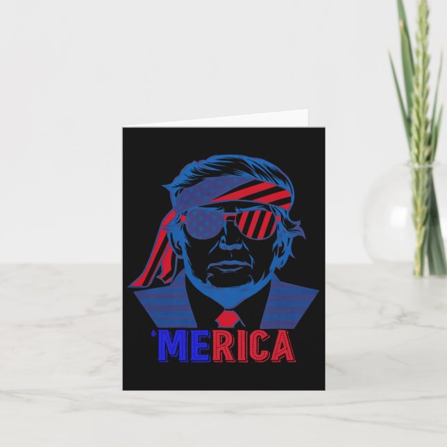 Carte Merica Trump 4 juillet heureux Trump Drapeau améri (Devant)