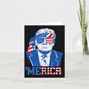 Carte Merica Trump 4 juillet heureux Trump Drapeau améri