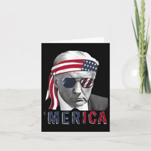 Carte Merica Trump Joyeux 4 juillet Trump Drapeau Améric