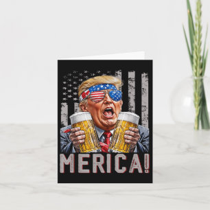 Carte Merica Trump Sungles 4 juillet drôle Bière Drinki