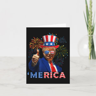 Carte Merica Trump Sungles 4 juillet drôle Bière Drinki