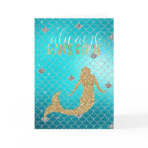 Mermaid Aqua Gold Parties scintillant étincelle en