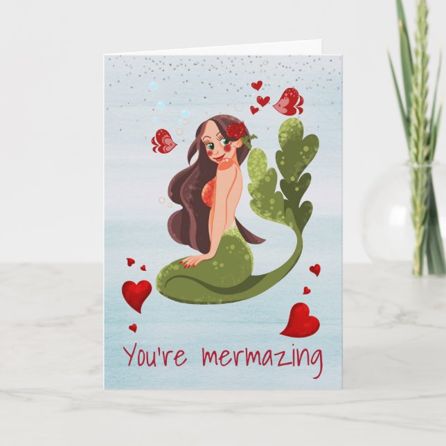 Carte Mermaid Love Vous êtes Mermazing Valentine (Devant)