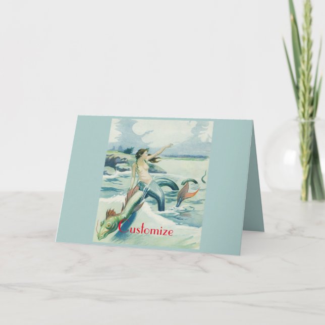 Carte Mermaid Riding Serpent de mer Thunder_Cove (Devant)
