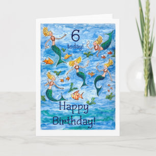 Carte Mermaids 6e anniversaire