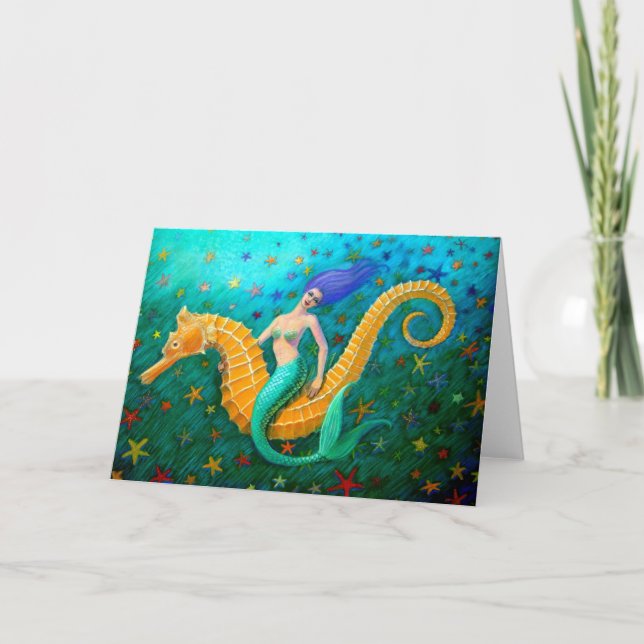 Carte Mermaid's Ride - Seahorse (Devant)