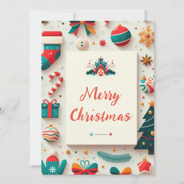 Carte Merry and colorful Christmas card! (Devant)