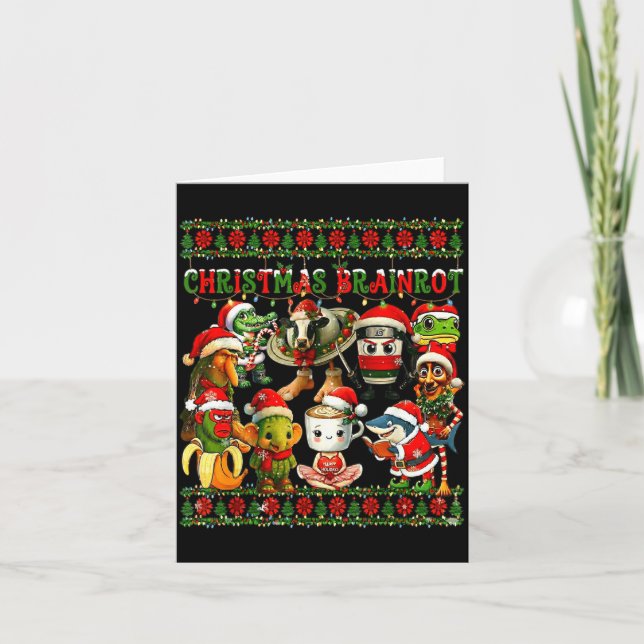 Carte Merry Brainrot-ugly Christmas Funny Italianbrainro (Devant)