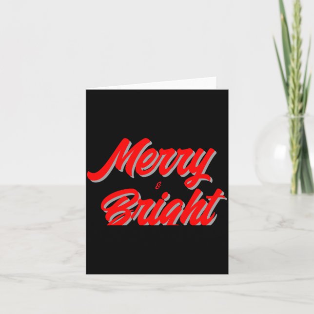 Carte Merry Bright Christmas  (Devant)