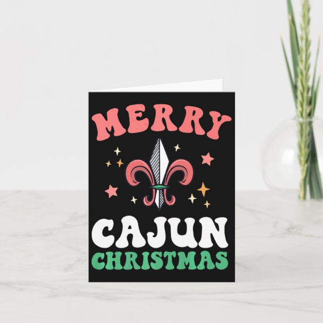 Carte Merry Cajun Christmas Southern Louisiana Xmas New  (Devant)