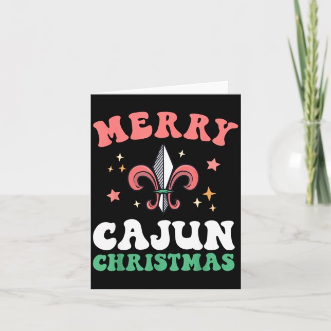Carte Merry Cajun Christmas Southern Louisiana Xmas New  (Devant)