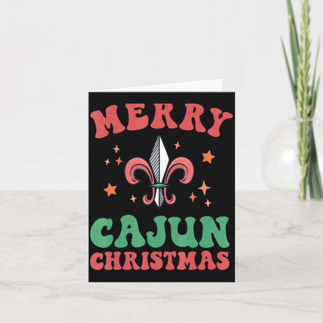 Carte Merry Cajun Christmas Southern Louisiana Xmas New  (Devant)