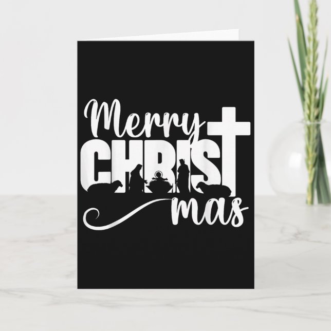 Carte Merry Christ Mas Christian Christmas Jesus Christm (Devant)