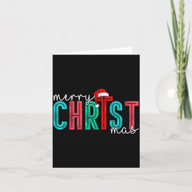 Carte Merry Christ Mas Christian God Matching Christmas  (Devant)