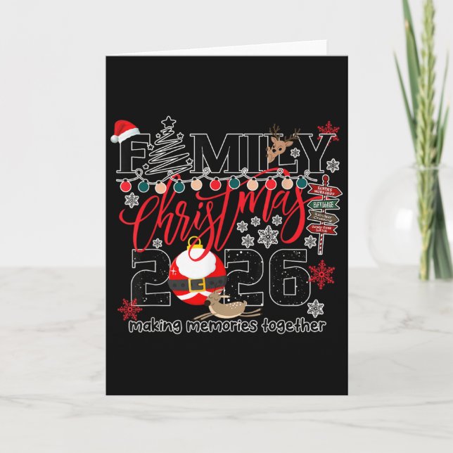 Carte Merry Christmas 2026 Women, Men Shirt  (Devant)
