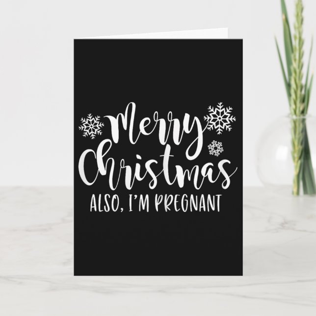 Carte Merry Christmas Also Im Pregnant Holiday Baby Anno (Devant)