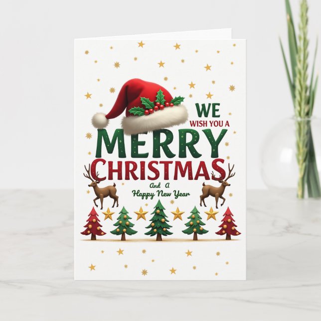 Carte Merry Christmas and Happy New Year Card (Devant)