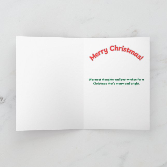 Carte Merry Christmas - Arctic Fox Gift (Intérieur)