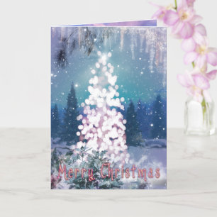 Carte MERRY CHRISTMAS "Bright Light Tree"