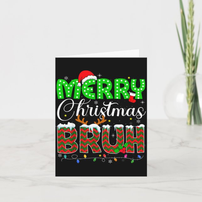 Carte Merry Christmas Bruh Boys Teens Kids Men Xmas Paja (Devant)