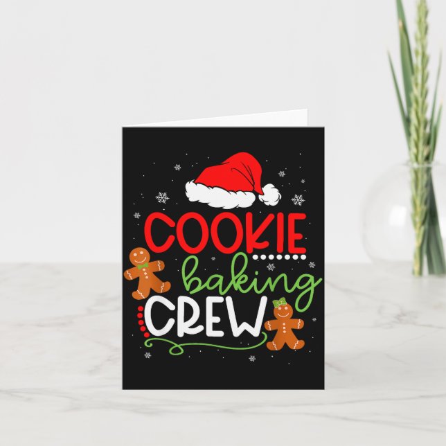 Carte Merry Christmas Cookie Baking Crew Ginger Santa Pa (Devant)