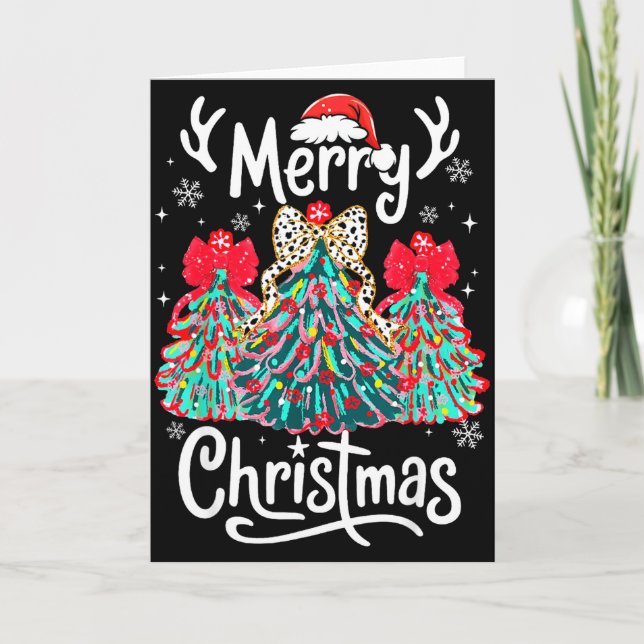Carte Merry Christmas Family Funny Christmas Tree Women  (Devant)