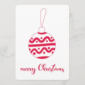 Carte Merry Christmas flat card