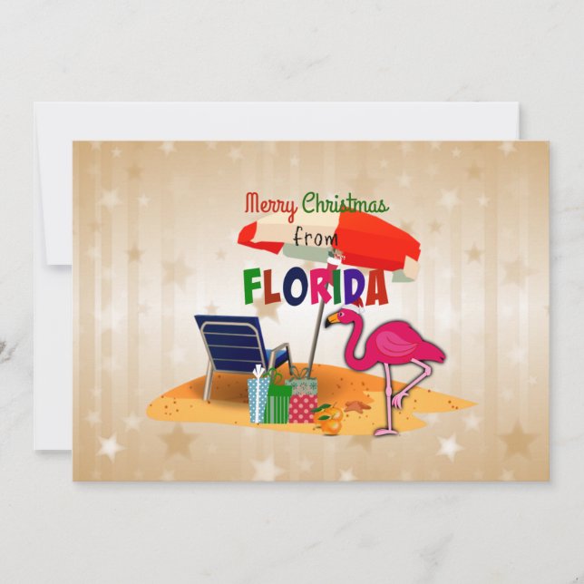 Carte Merry Christmas from Florida (Devant)
