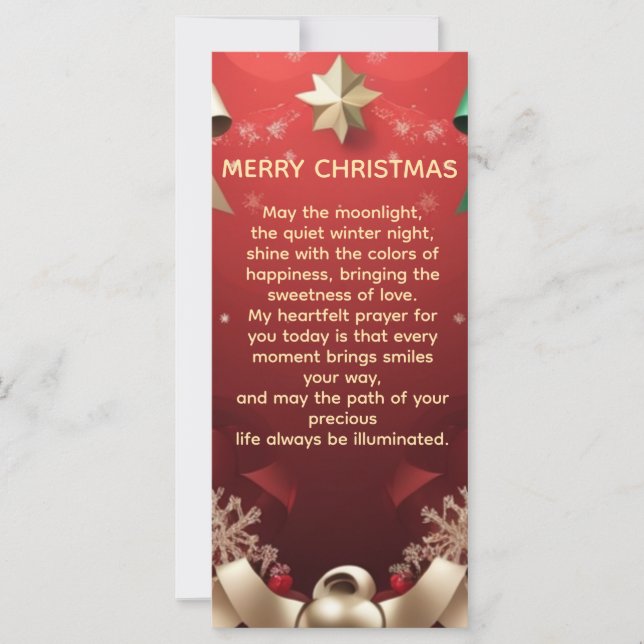Carte Merry Christmas Greeting Card with Festive Ribbons (Devant)