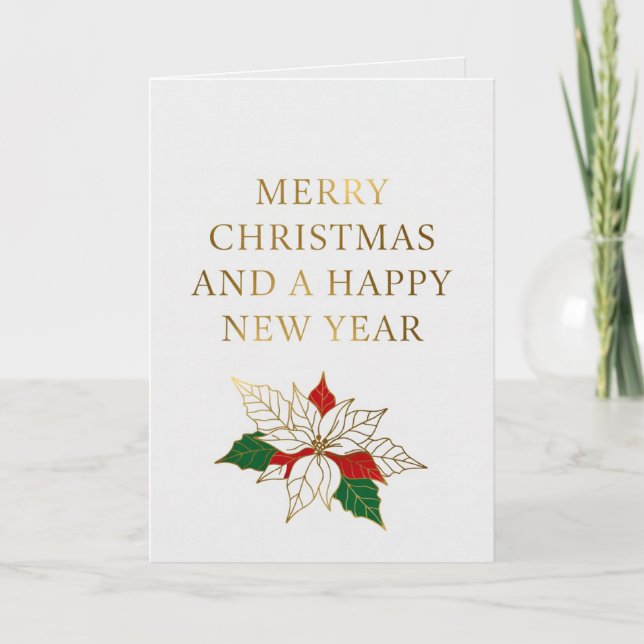 Carte Merry Christmas & Happy New Year Card (Devant)