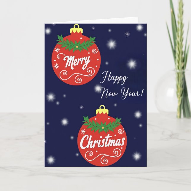 Carte Merry Christmas Holiday Card (Devant)