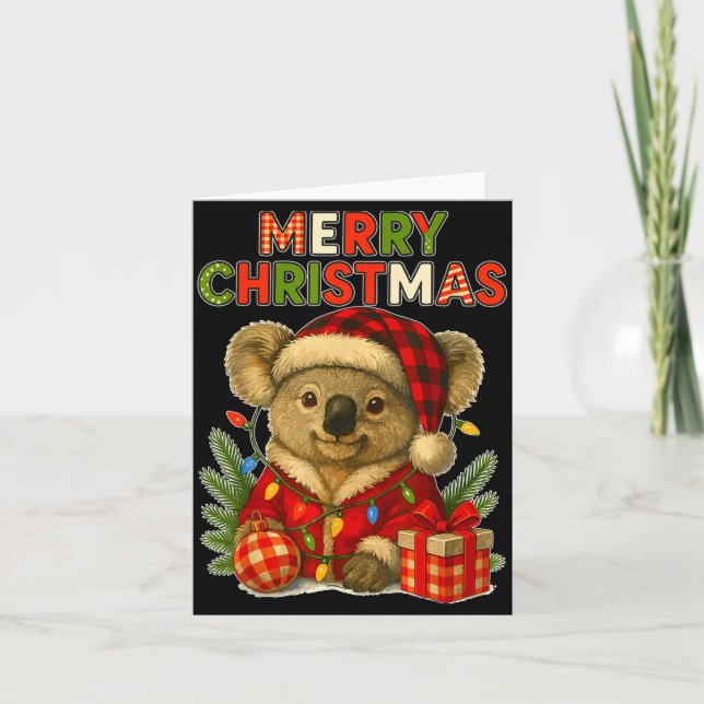 Carte Merry Christmas Koala  (Devant)