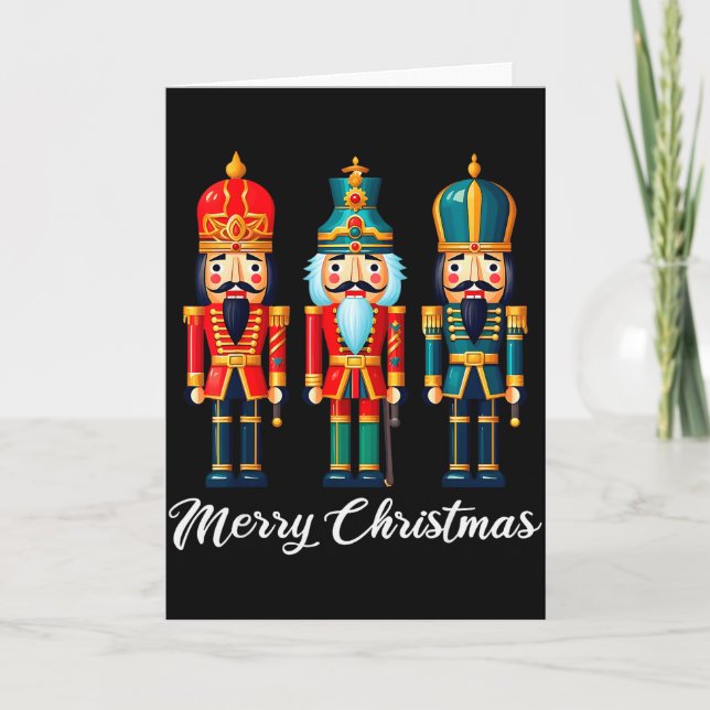 Carte Merry Christmas Nutcracker Ballet Festive Xmas Men (Devant)