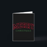 Carte Merry Christmas Red Green Athletic Text Family San<br><div class="desc">Merry Christmas Red Green Athletic Text Family Santa Xmas</div>