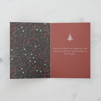 Carte Merry Christmas Red Modern
