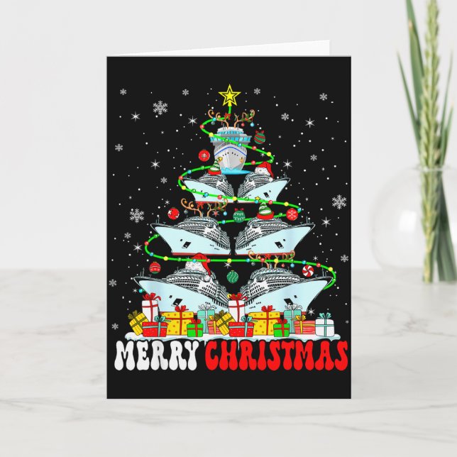 Carte Merry Christmas Reindeer Elf Santa Cruise Ships Xm (Devant)
