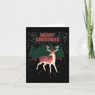 Carte Merry Christmas Reindeer Rudolph Tangled