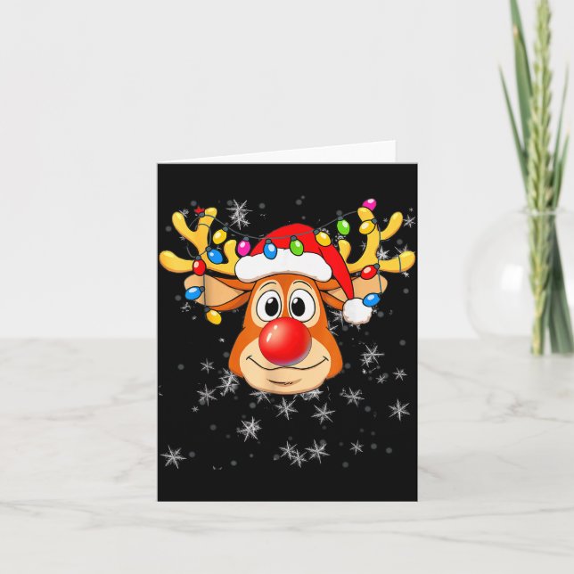 Carte Merry Christmas Reindeer Xmas Santa Claus Men Wome (Devant)