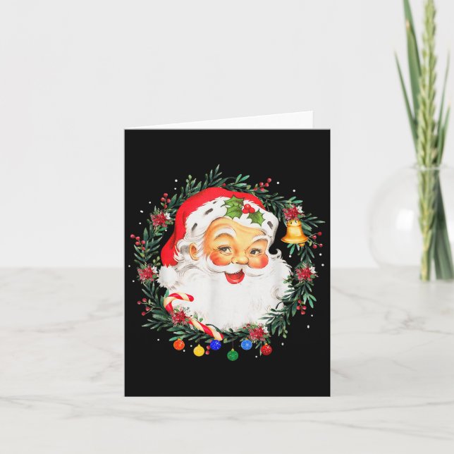 Carte Merry Christmas Santa Claus Nk Afro African Americ (Devant)