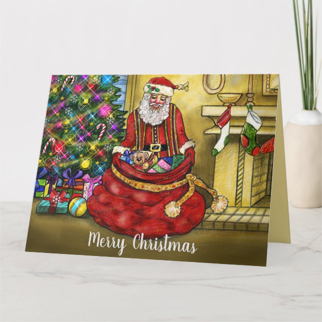 Carte Merry Christmas Santa Clause (Devant)