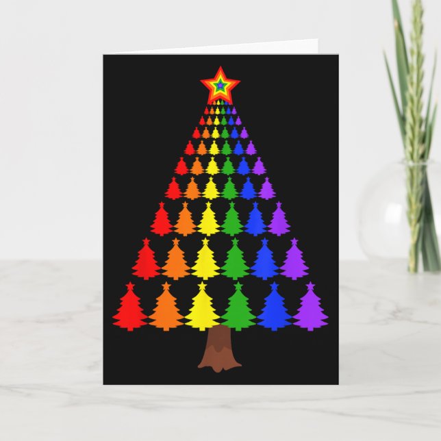Carte Merry Christmas Santa Human Lgbt Gay Pride Flag Xm (Devant)