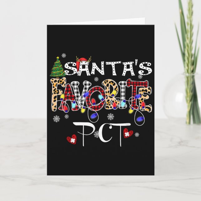 Carte Merry Christmas Santa's Favorite Pct Patient Care  (Devant)