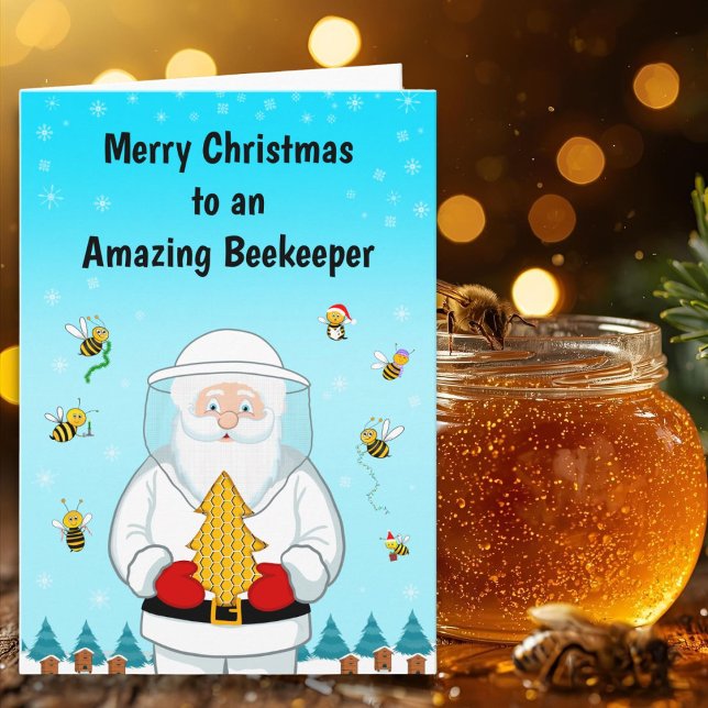 Carte Merry Christmas to an Amazing Beekeeper (Créateur téléchargé)