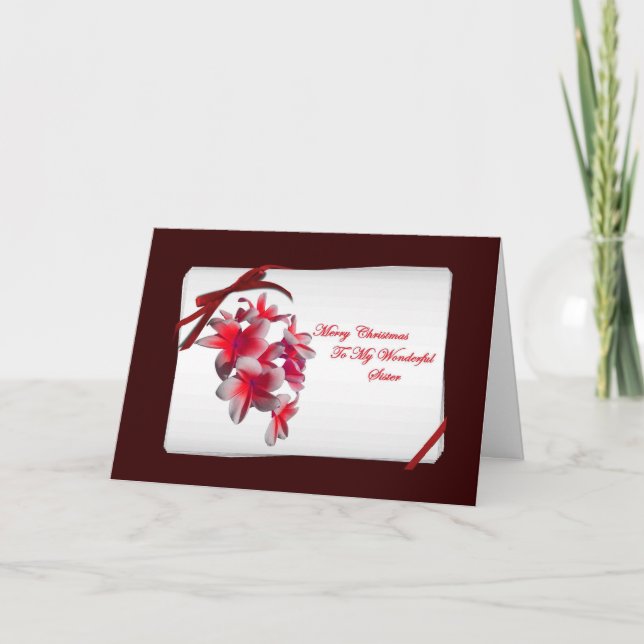 Carte Merry Christmas to My Wonderful Sister (Devant)