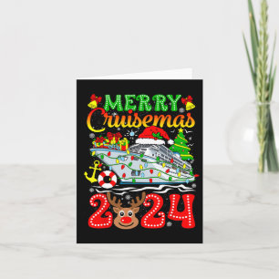 Carte Merry Cruisemas 2024 Croisière Noël Rudolph Xmas