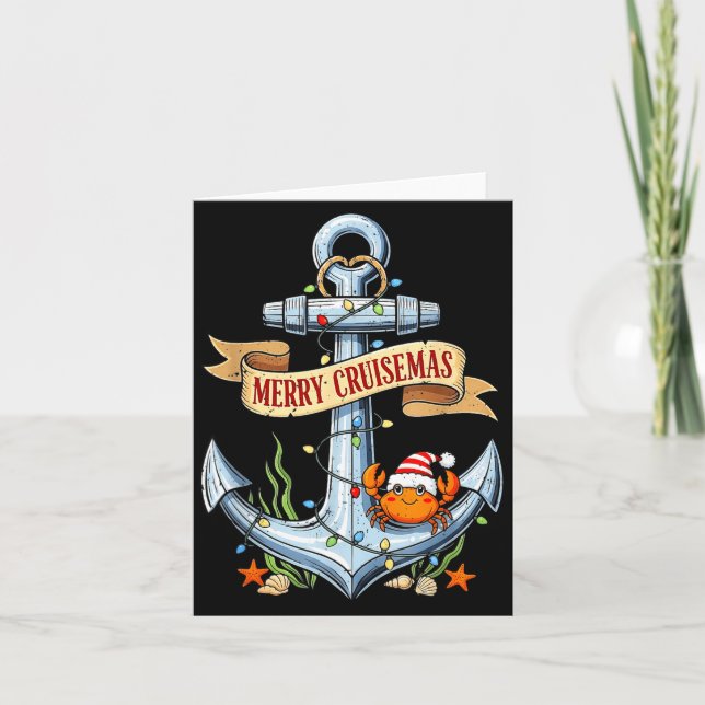 Carte Merry Cruisemas 2025 Nautical Cruise Christmas Fam (Devant)