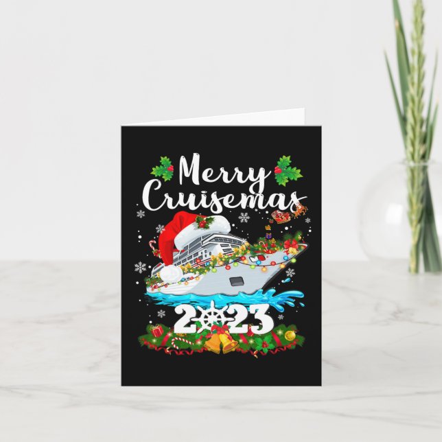 Carte Merry Cruisemas croisière en famille Noël 2023 Amu (Devant)